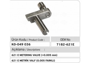 7182-621 E Metrik Valf (+005 mm)